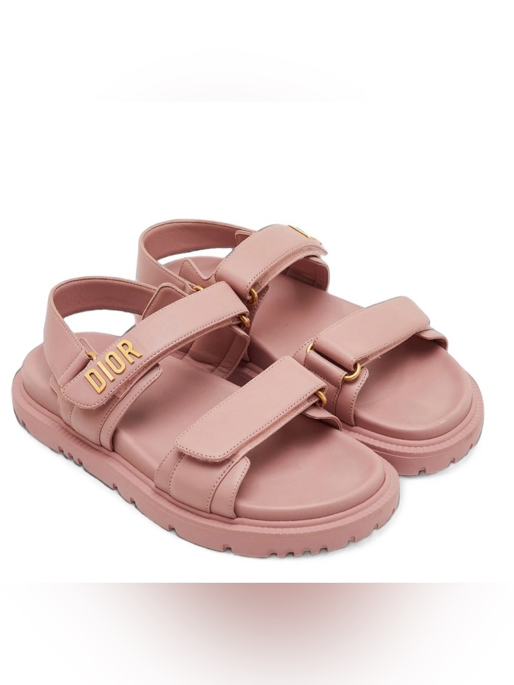 Dior Women’s Dusty Rose Leather Strap Sandals